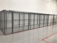 Cage with ceiling and sliding door