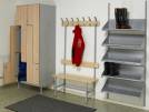 Lockers with bench and shoes shelf