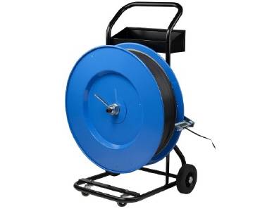 Strap Uncoiler with Support Wheels and Castors