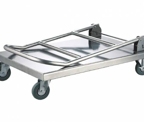 Low Stainless Steel Platform Trolley Folded (16955-0100)