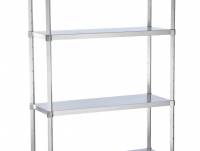 Stainless steel solid shelving unit