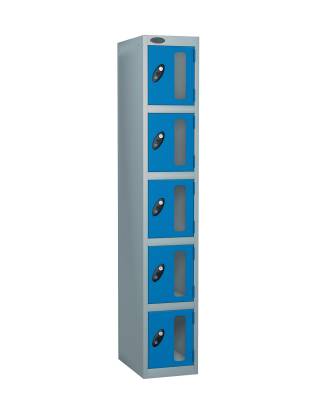 Probe-5-door-vision-panel-anti-stock-theft-locker-blue