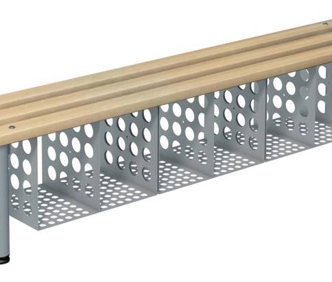 Cloakroom infant bench baskets type a