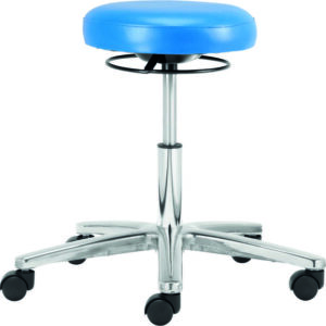 Cleanroom Stool  Hygienic Vinyl Upholstery - Class 5 Compatible