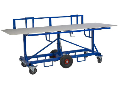 steel board trolley flat